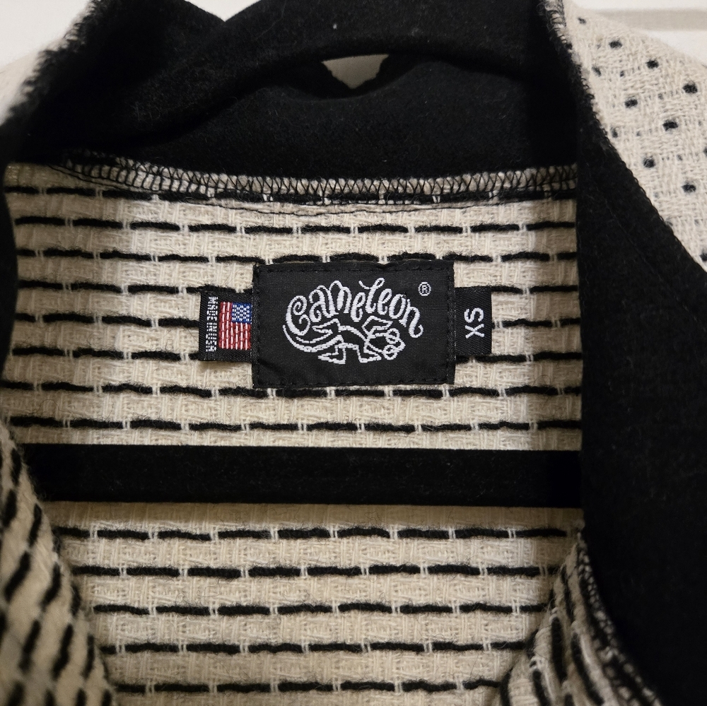 Cameleon Womens Patchwork Plaid Wool Button Down … - image 4